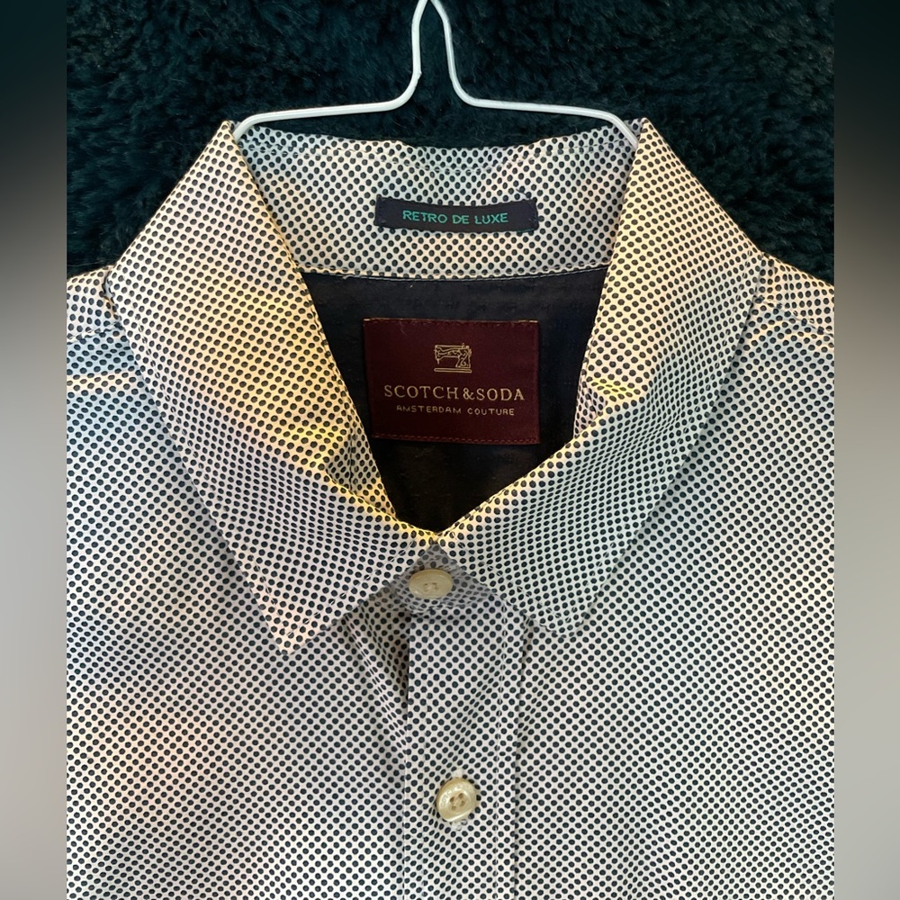 Scotch and Soda | Casual Button Down Shirt | Polkadot Print | Men’s Small
